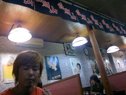 白頭山を堪能する長老